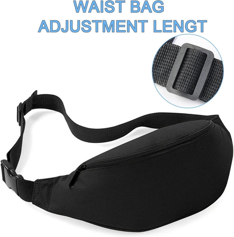 DAITET Crossbody Fanny Pack for Men&Women,Large Waist Bag & Hip Bum Bag with Adjustable Strap for Outdoors Workout Traveling Casual Running Hiking Cycling - Image 5